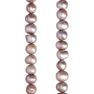 Dark Gray Pearl Potato Beads, 8mm by Bead Landing™