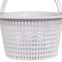 6.25" White Swimming Pool Skimmer Basket with Handle