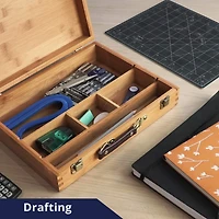 Pacific Arc 14" x 11" Bamboo Paint Box with Palette & 5 Compartments