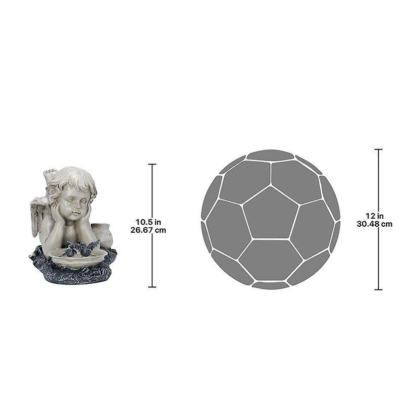 Design Toscano 18" Summertime Reflections Cherub Garden Statue