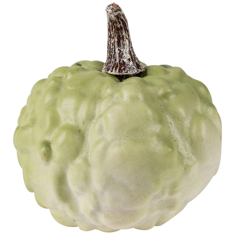5.5" Green Textured Pumpkin Tabletop Décor
