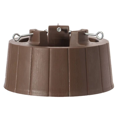 Gardenised Brown Plastic Adjustable Christmas Tree Stand