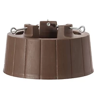 Gardenised Brown Plastic Adjustable Christmas Tree Stand