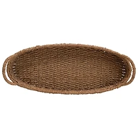 Hello Honey® 32" Decorative Oval Woven Seagrass Tray with Handles