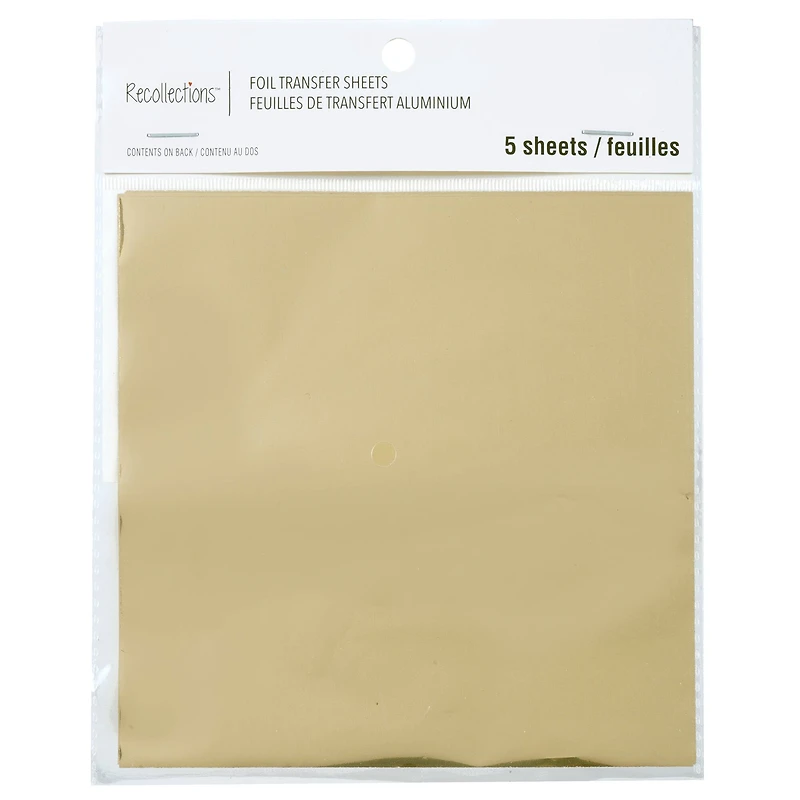 Gold Foil Transfer Sheets by Recollections™, 5.5" x 5.5"