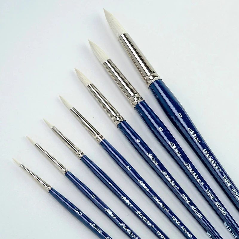 Silver Brush Limited Bristlon Short Handle Round Brushes Set