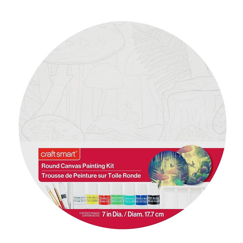 Forest Round Canvas Painting Kit by Craft Smart®