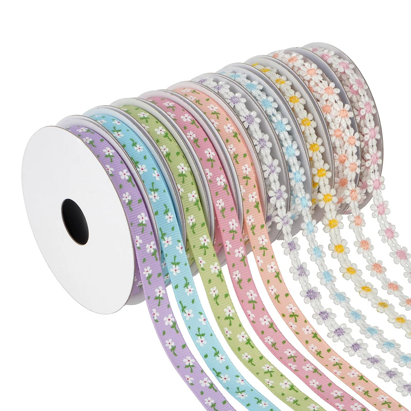 3/8" x 2yd. Daisies Value Pack Ribbon by Celebrate It®