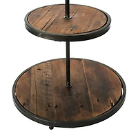 Hello Honey® Decorative Wood & Metal 2 Tier Tray