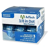 6 Packs: 3 ct. (18 total) AdTech® Permanent 3/8" Dot Glue Runner™
