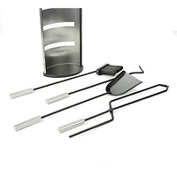 Mind Reader 4 Piece Fireplace Iron Steel Tool Set
