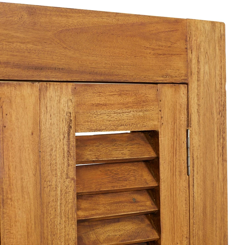 Brown Wood Rustic Wall Mirror 35" x 31"