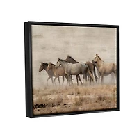 Stupell Industries Galloping Horse Herd Countryside Floater Framed Art