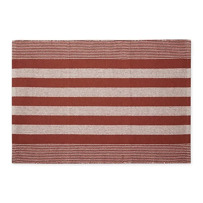 DII® Cabana Stripe Handwoven Recycled Yarn Rug