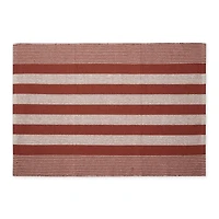 DII® Cabana Stripe Handwoven Recycled Yarn Rug
