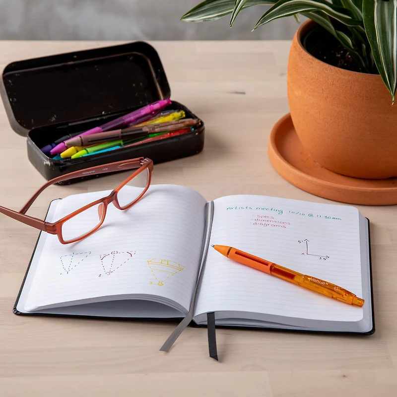 8 Pack: Black Hardcover Lined Journal by Artist's Loft™