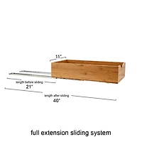 Household Essentials Glidez Bamboo & Steel Slide-Out Storage Organizer