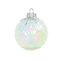 3.25" Iridescent Clear DIY Plastic Scalloped Ball Ornament by Make Market®