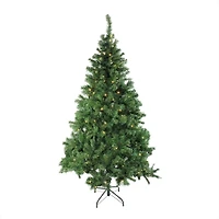 6ft. Pre-Lit Mixed Classic Pine Artificial Christmas Tree, Warm White LED Lights