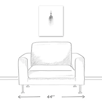 Empire State Building In Fog 16" x 20" Canvas Wall Art