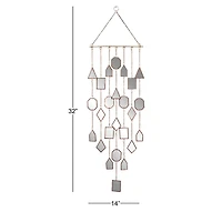 The Novogratz 32" Brown Metal Eclectic Mirror Wind Chime