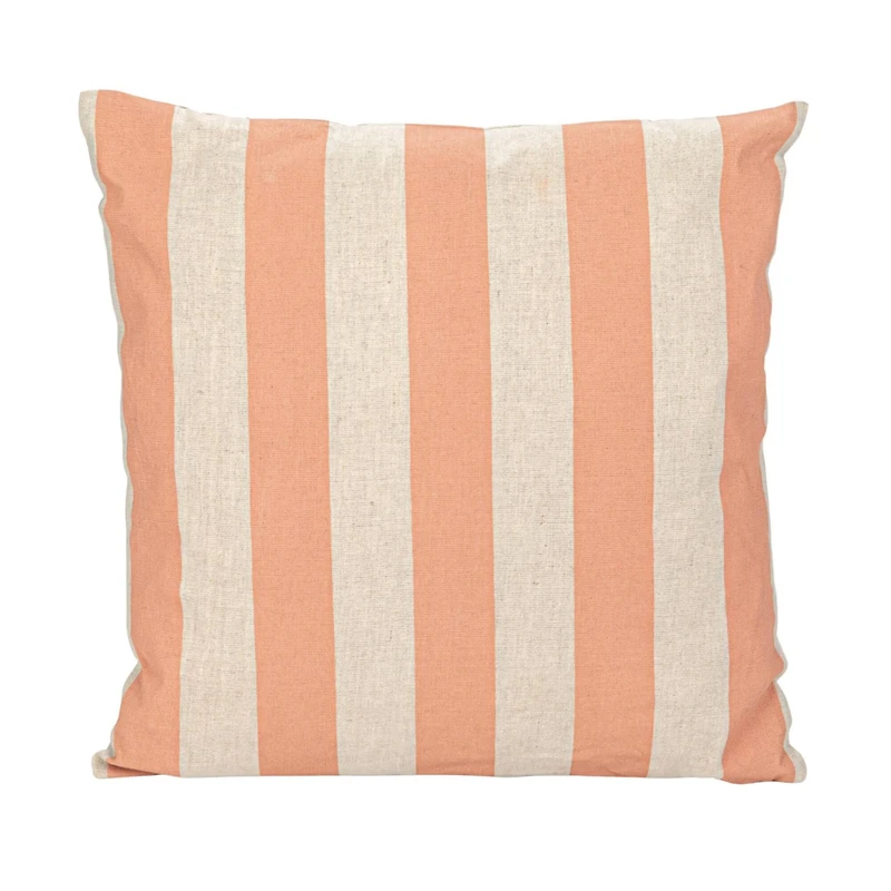 Hello Honey® 20" & Natural Cotton & Linen Striped Pillow
