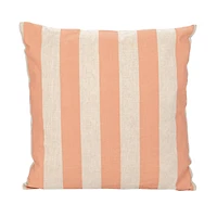 Hello Honey® 20" & Natural Cotton & Linen Striped Pillow