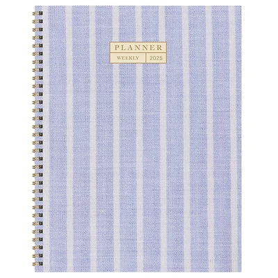 TF Publishing 2025 Large Harper Blue Weekly Monthly Spiral Planner