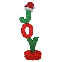 3.5ft. Rotating Red & Green Lighted JOY Christmas Sign