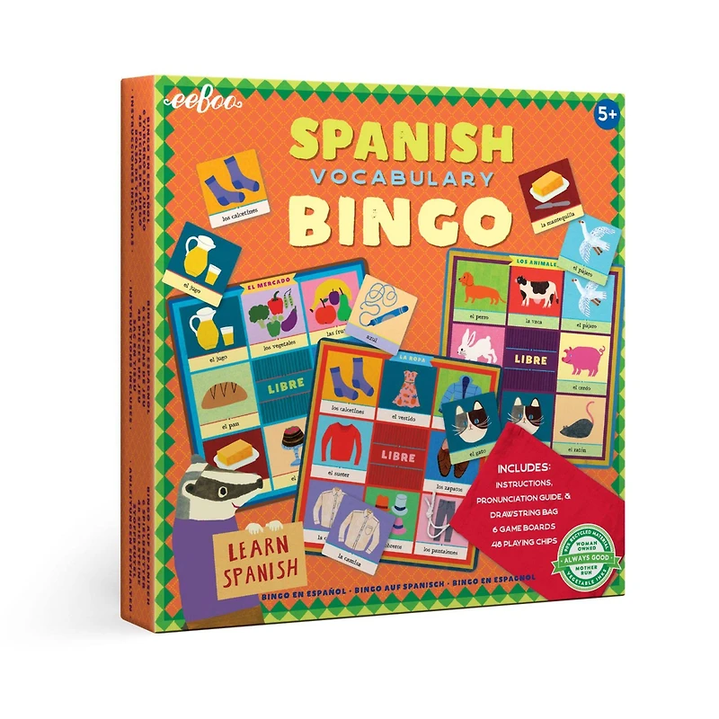 eeBoo Spanish Bingo Vocabulary Game