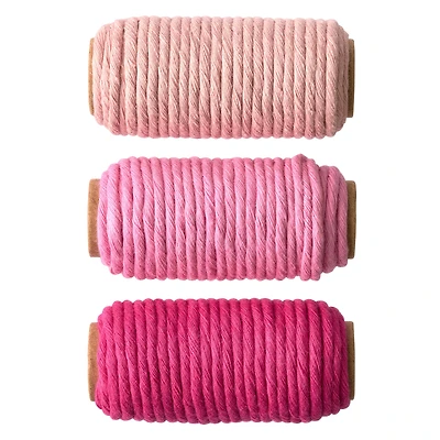 3mm Pink Cotton Macramé Cords by Bead Landing™