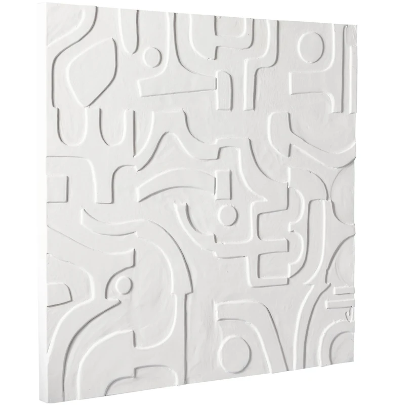 CosmoLiving by Cosmopolitan White Wood Intricately Carved Geometric Wall Decor 32" x 2" x 32"