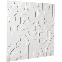 CosmoLiving by Cosmopolitan White Wood Intricately Carved Geometric Wall Decor 32" x 2" x 32"