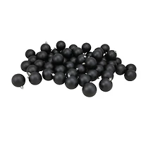 60ct Shiny Jet Black Shatterproof Ball Ornaments
