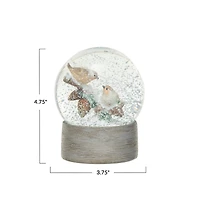 Hello Honey® 4.75" Birds on Twig Snow Globe