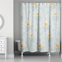 74" Rubber Duckies Shower Curtain
