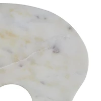 White & Gray Rounded Abstract Marble Elephant Sculpture Set