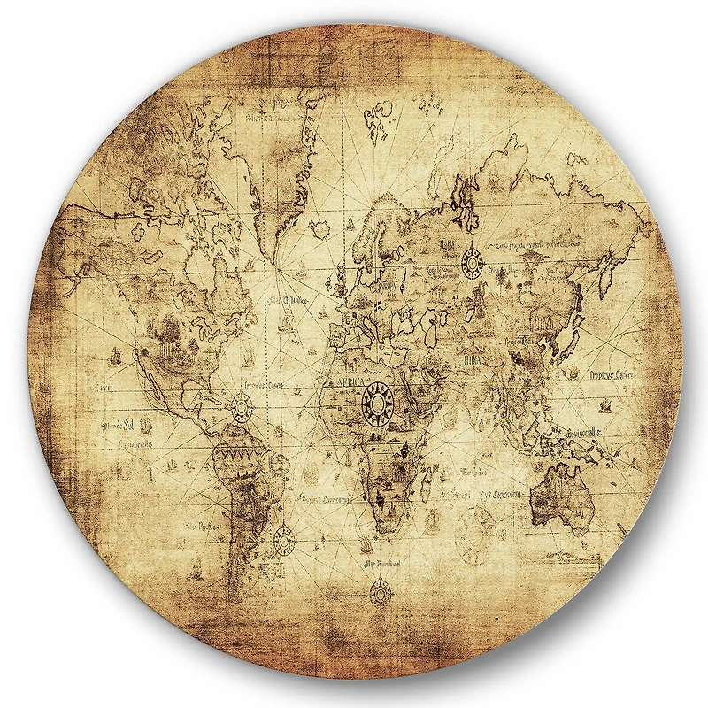 Designart - Ancient Map of The World IV