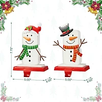Glitzhome® 7.5" Christmas Snowman Stocking Holder Set