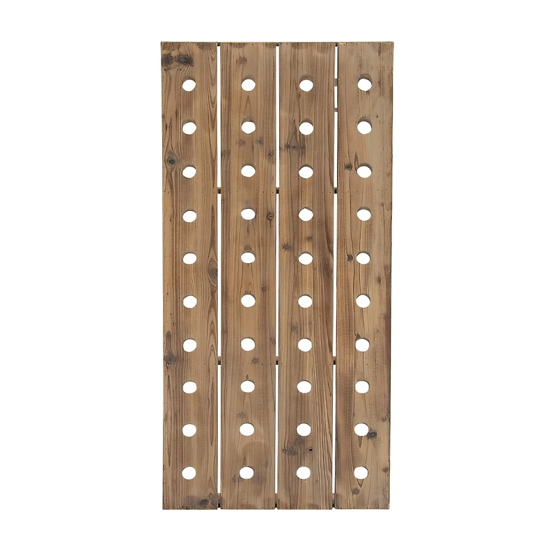 Brown Wooden Pallet Wall Wine Rack