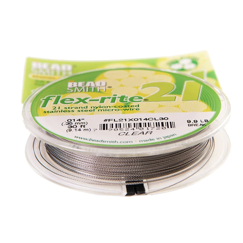 Flex-Rite® 0.014" Clear 21 Strand Beading Wire