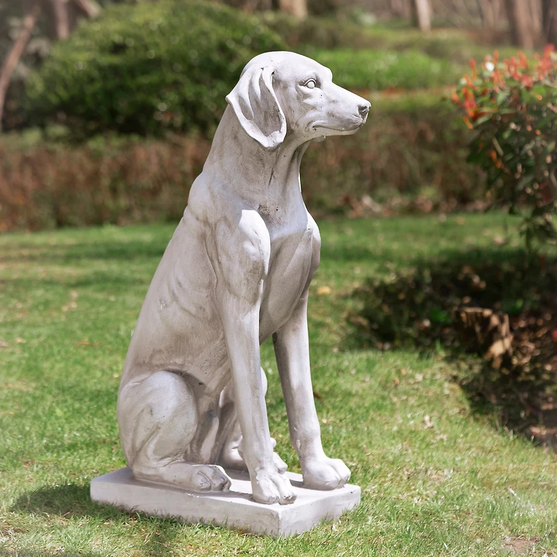 Glitzhome® 28" Sitting Labrador Retriever Dog Statue