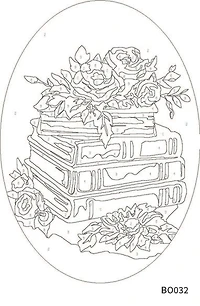 Books & Flowers Paint-by-Number Framed Mini Kit