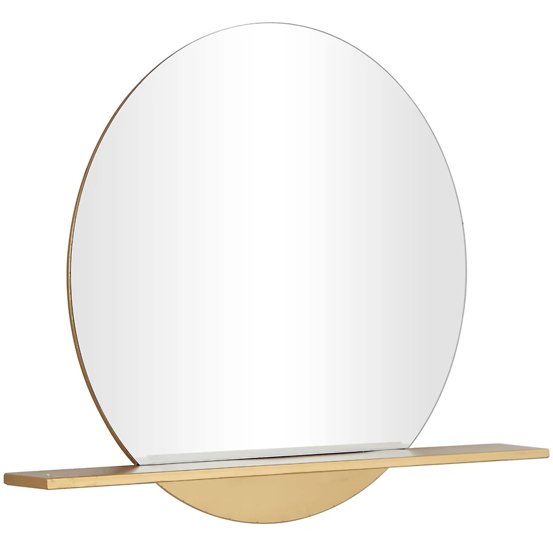 Gold Metal Glam Wall Mirror, 35" x 4" x 28"
