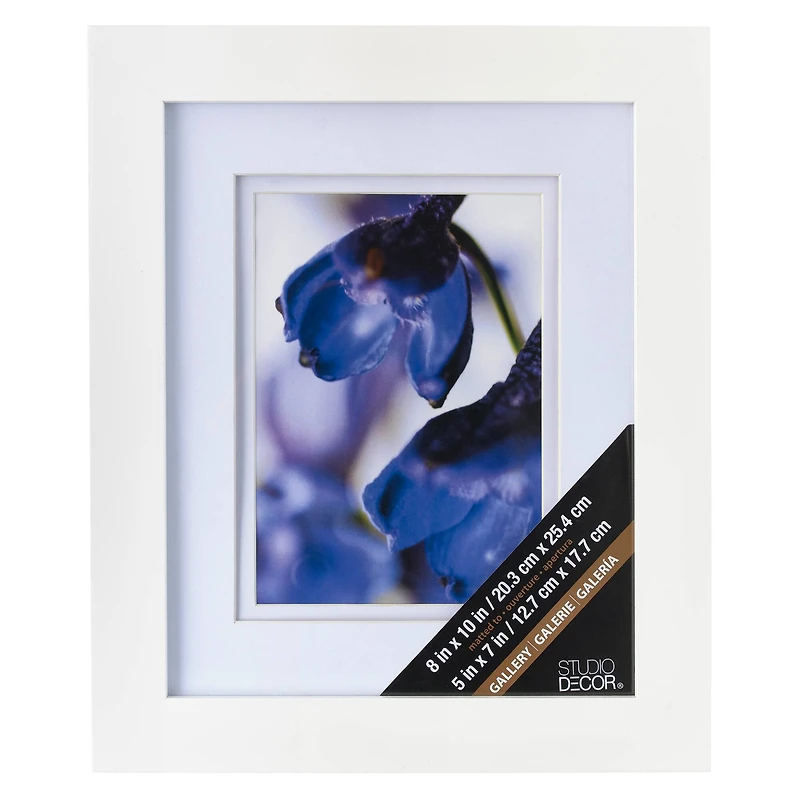 8 Pack: White 5" x 7" Gallery Frame with Double Mat, Airfloat Gallery™ by Studio Décor®