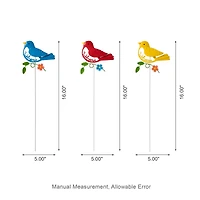 Glitzhome® 16" Metal Bird Welcome Yard Stake Set