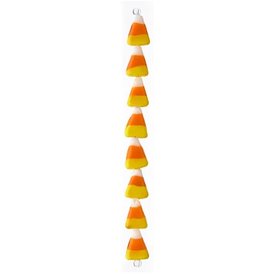 Yellow, Orange & White Candy Corn Glass Beads, 15mm by Bead Landing™