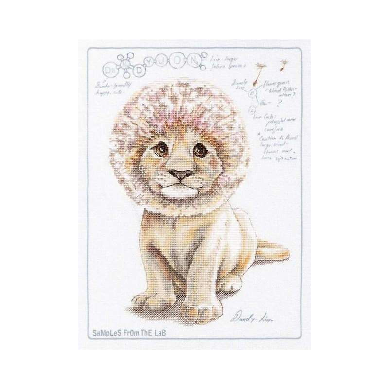RTO Cross-stitch Kit with printed background "DaNDY LiON"