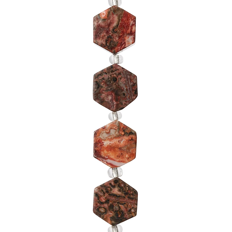 Leopard Jasper Hexagon Beads, 12mm by Bead Landing™