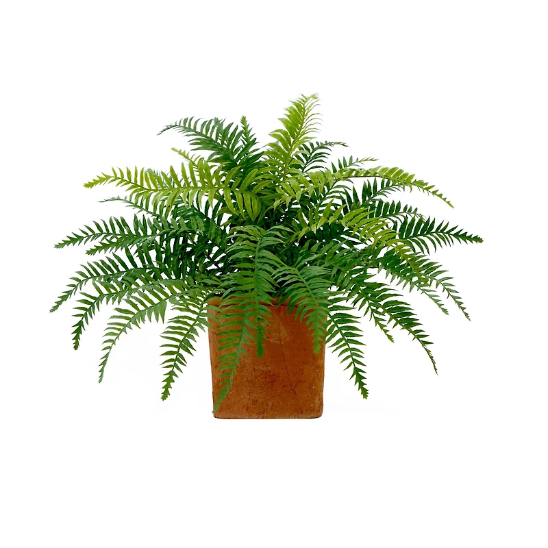 22" Artificial Fern Plant in Decorative Planter